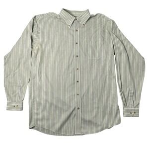 LL Bean Button Down Mens Large Tall‎ Stripe Shirt Business Casual Office Preppy